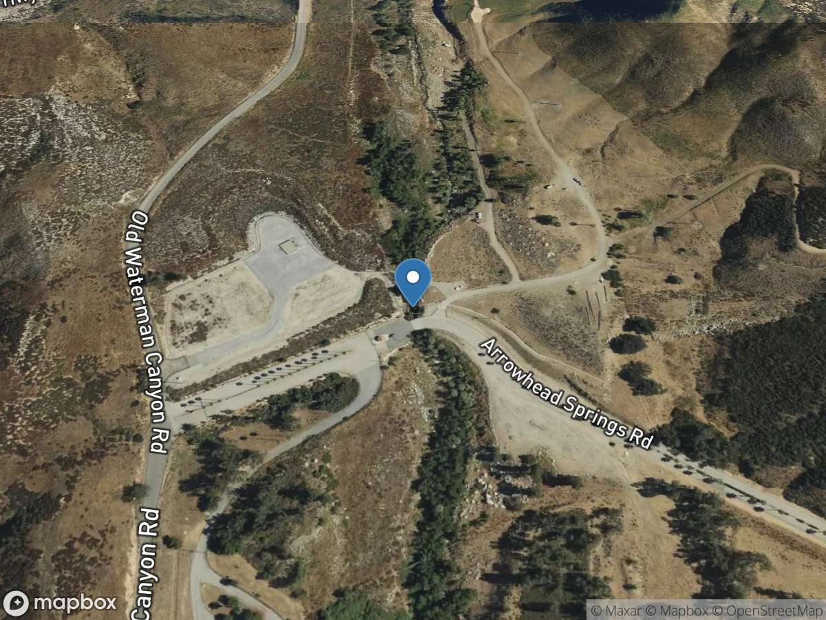 Waterman Canyon Creek near Arrowhead Springs CA location