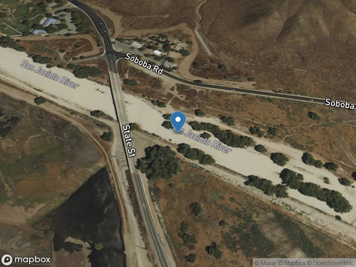 San Jacinto River above State Street near San Jacinto CA location