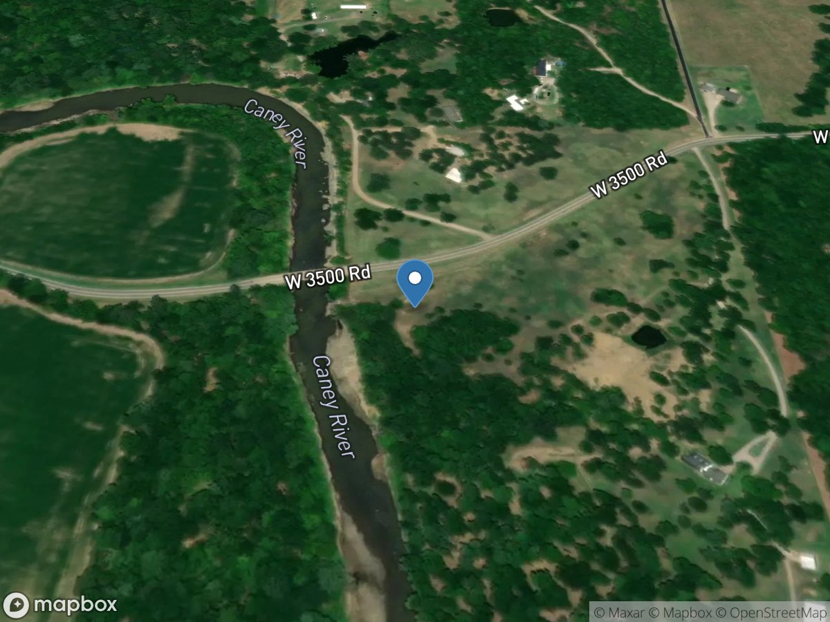 Caney River near Ramona, OK location