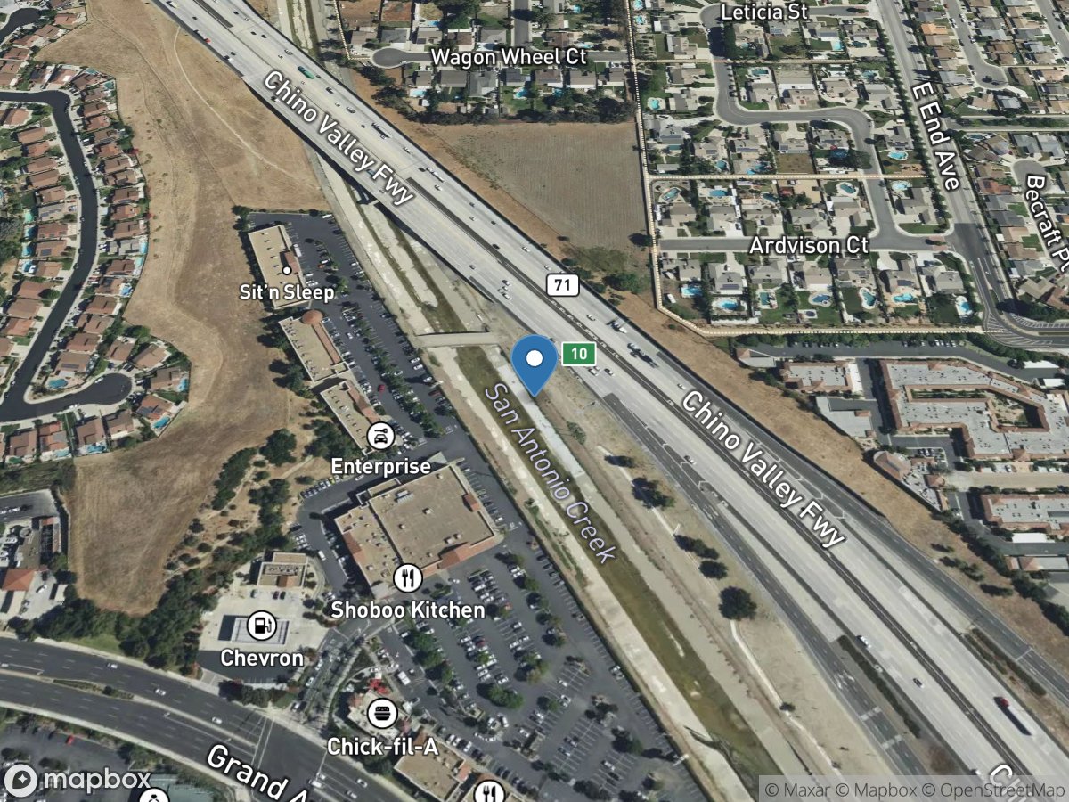 Chino Creek a Schaefer Avenue near Chino CA location