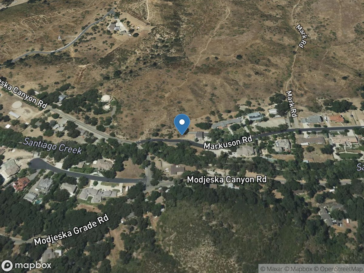 Santiago C a Modjeska CA location