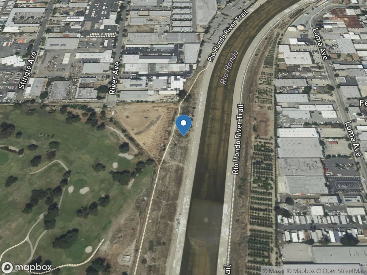 Rio Hondo above Whittier Narrows DAM CA location