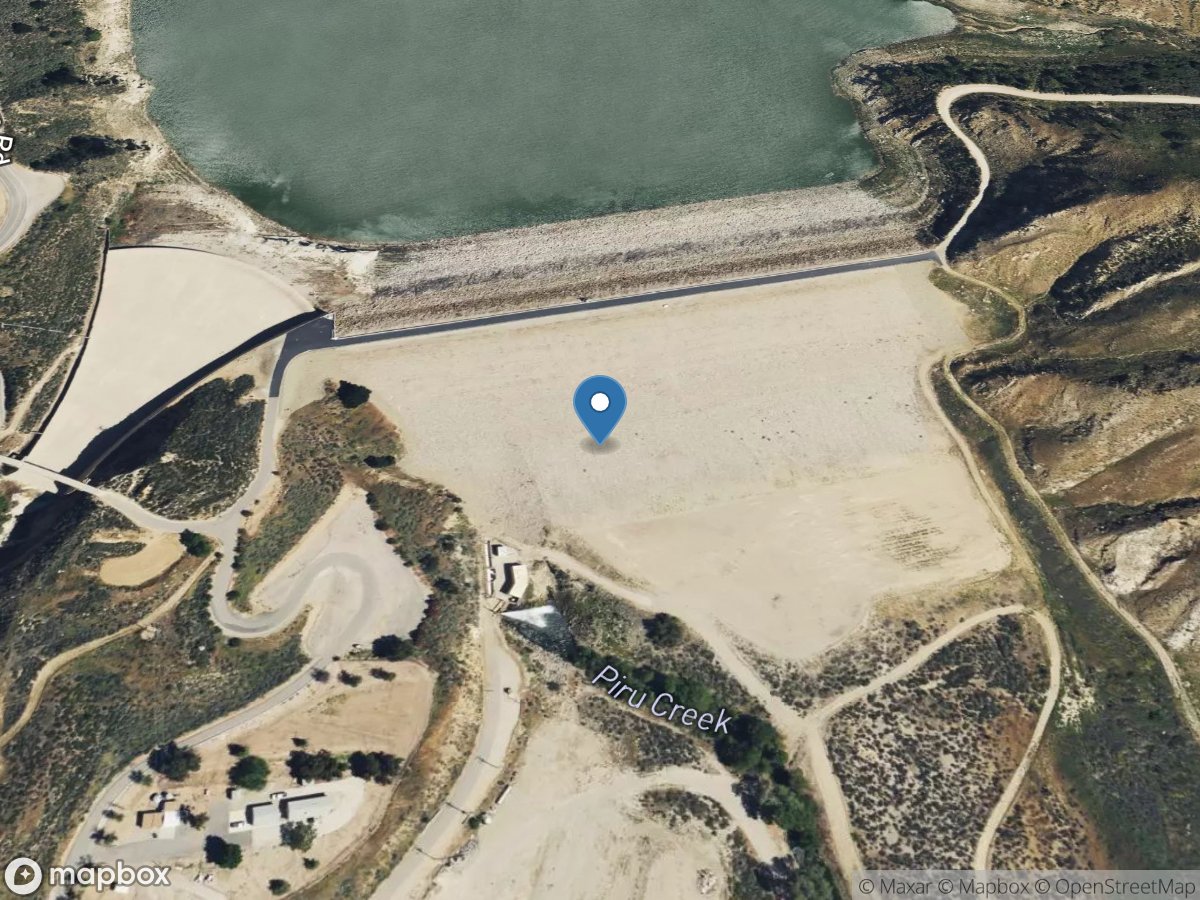 Piru Creek below Santa Felicia DAM CA location