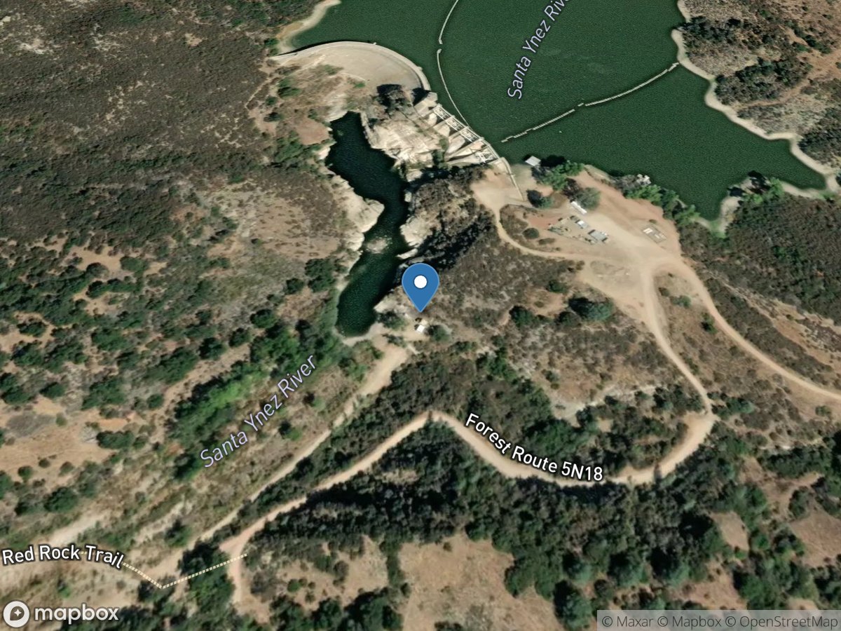 Gibraltar DAM DIV Weir a Gibraltar DAM CA location