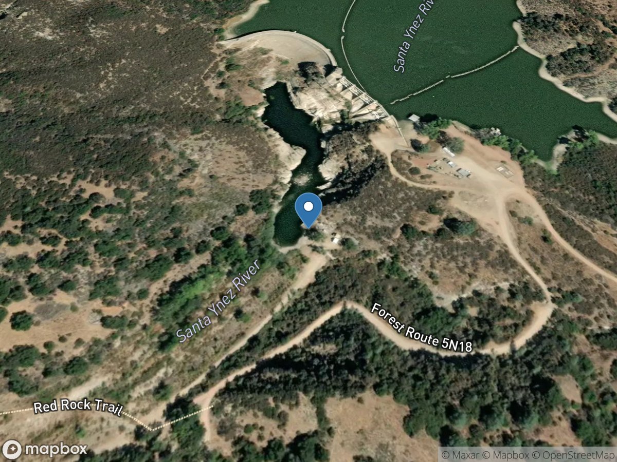 Gibraltar DAM Release Weir a Gibraltar DAM CA location