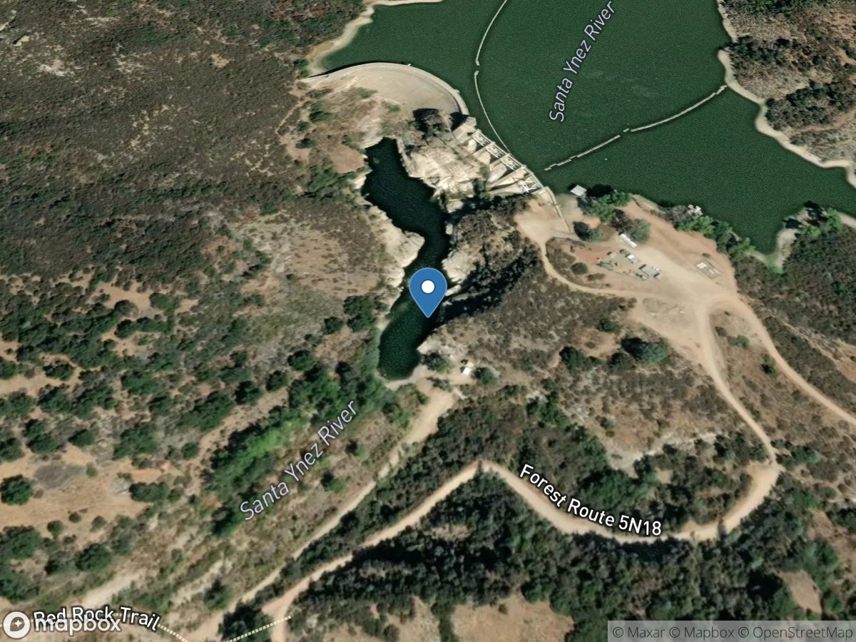 Santa Ynez River below Gibraltar DAM near Santa Barbara CA location