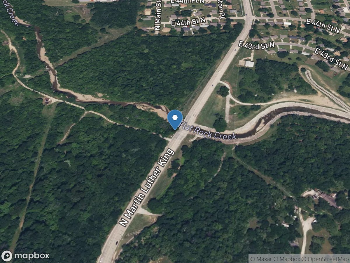 Flat Rock Creek at Cincinnati Avenue at Tulsa, OK location