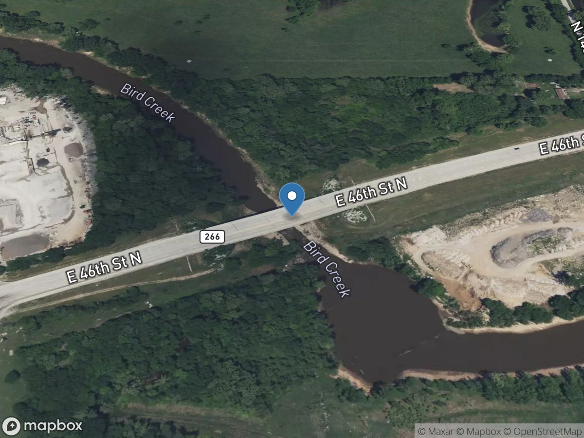 Bird Creek at State Highway 266 near Catoosa, OK location