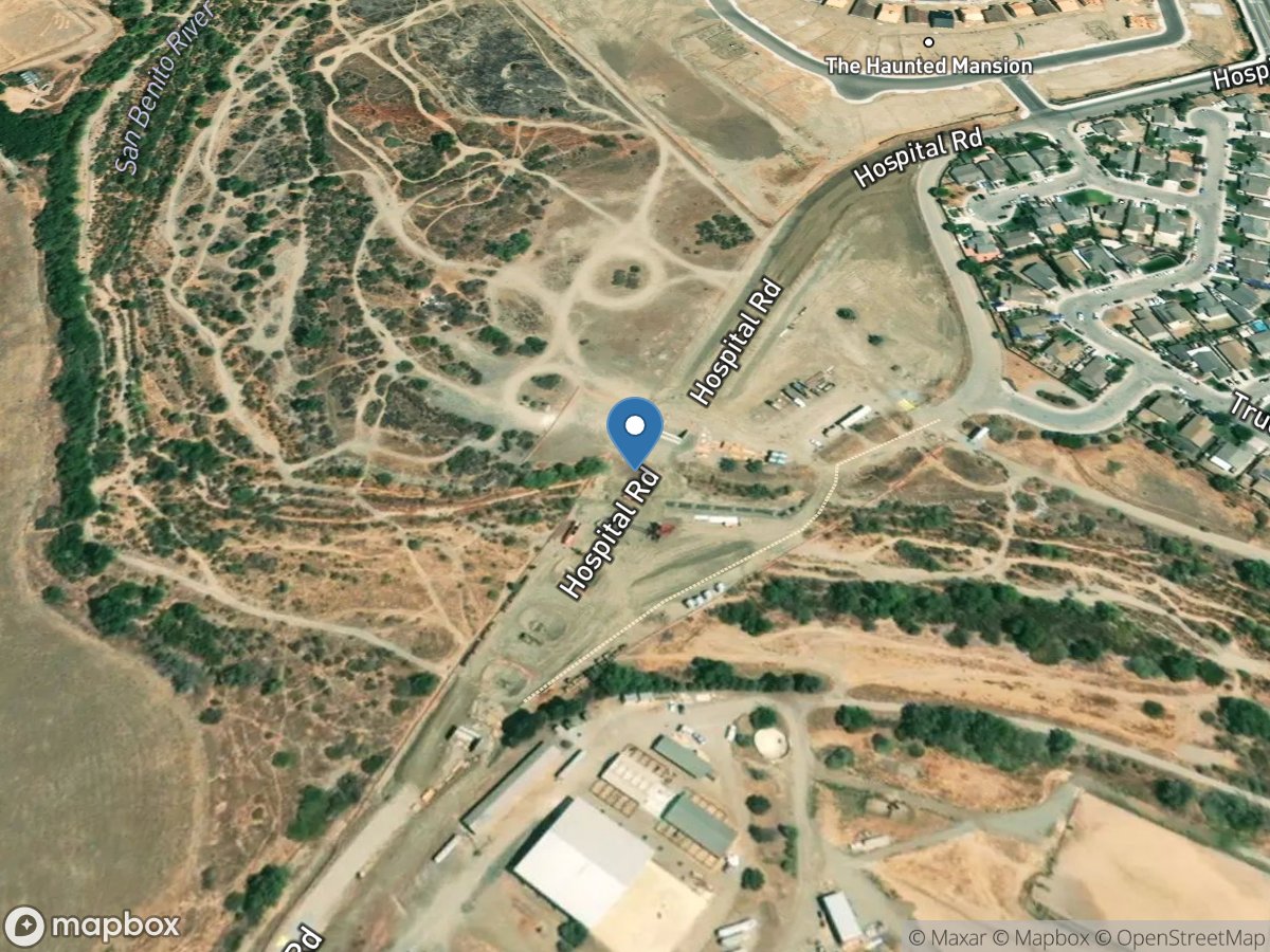 San Benito River below Hospital Road Bridge near Hollister CA location