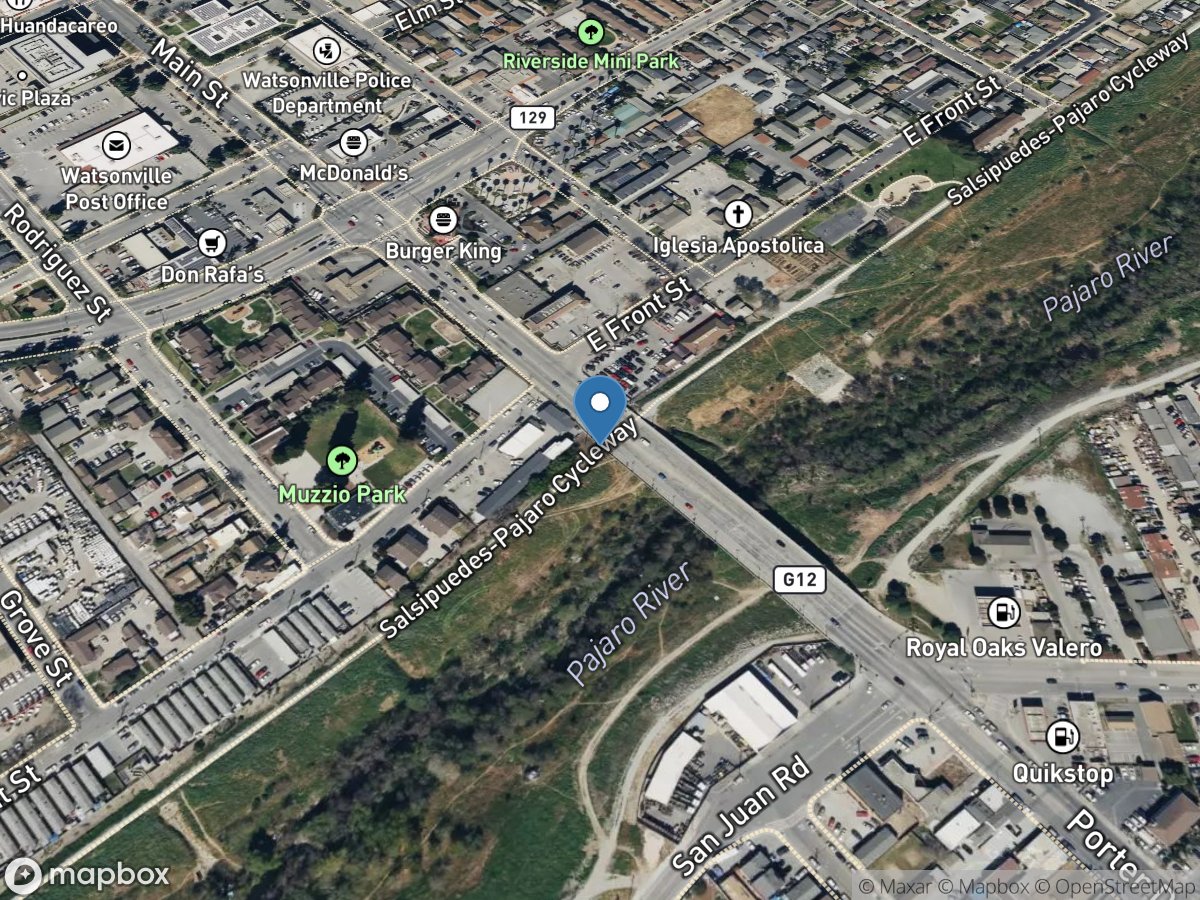 Pajaro River a Watsonville CA location