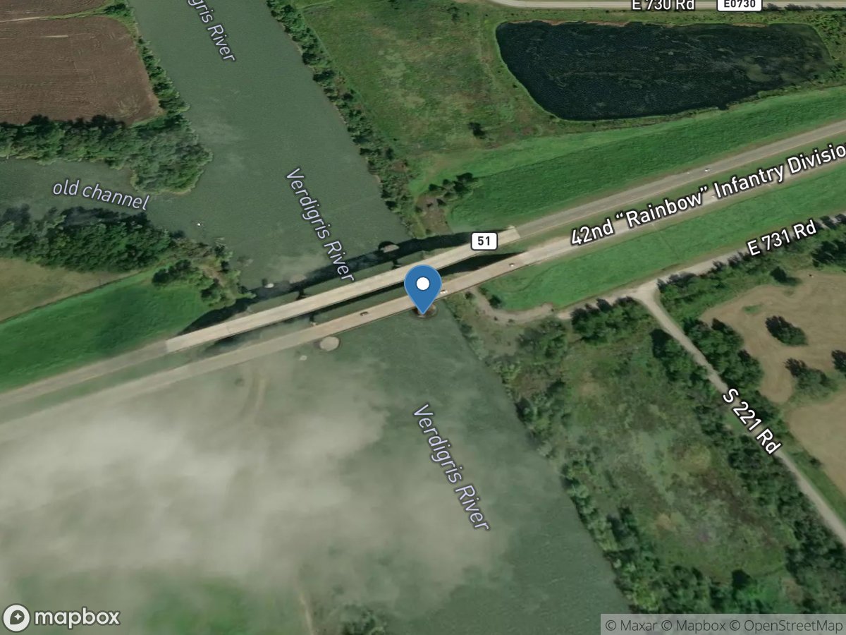 Verdigris River near Wagoner, OK location