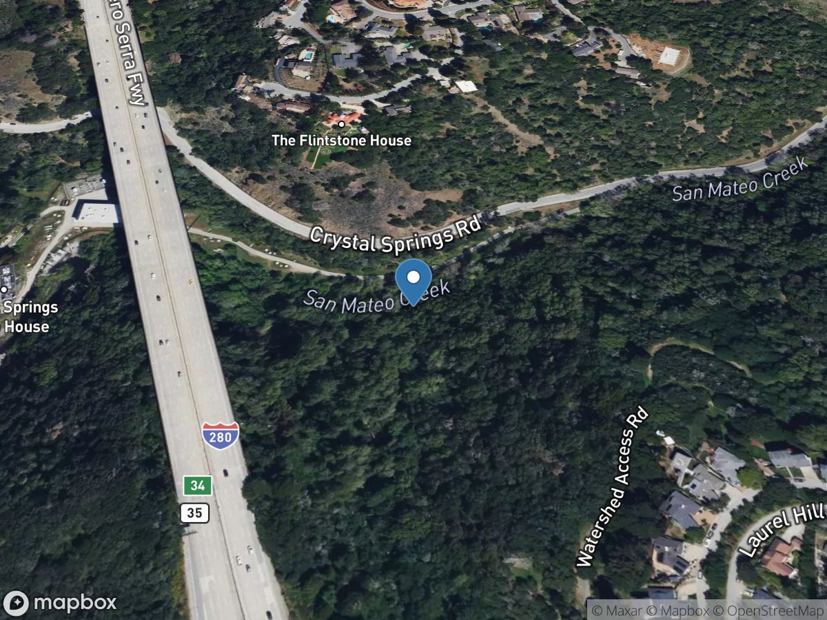 SAN MATEO Creek Below LO CRYSTAL SP Reservoir Near SAN MATEO CA location