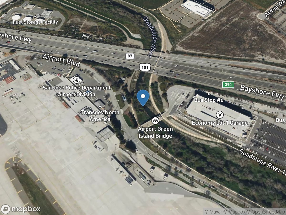 GUADALUPE River Above Highway 101 A SAN JOSE CA location