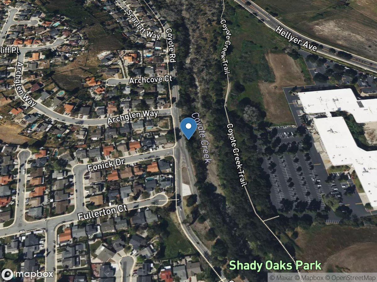 Coyote Creek near Edenvale CA location