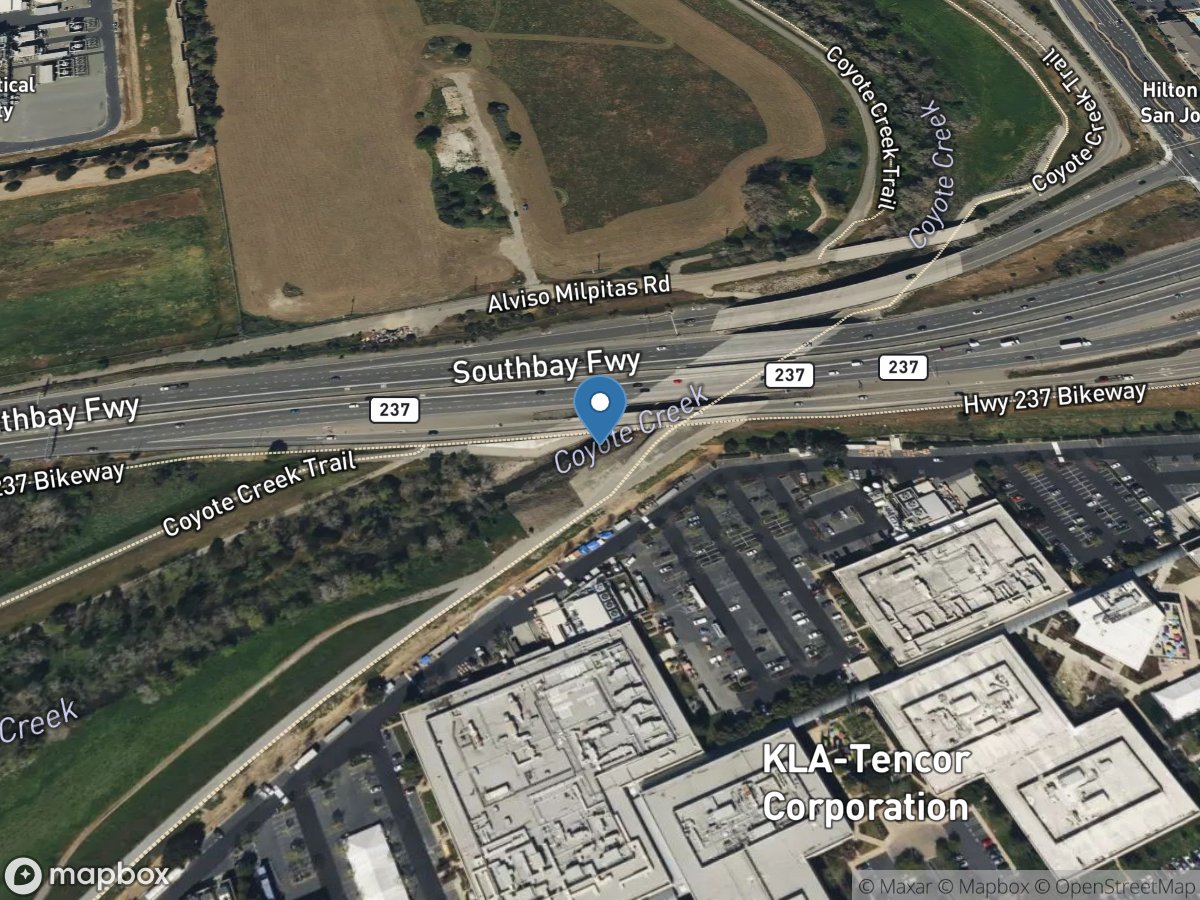 COYOTE Creek Above Highway 237 A MILPITAS CA location