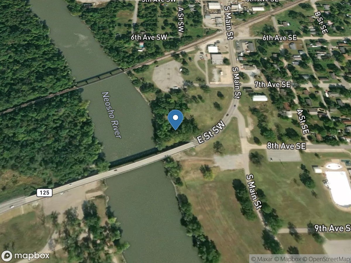 Neosho River at Miami, OK location