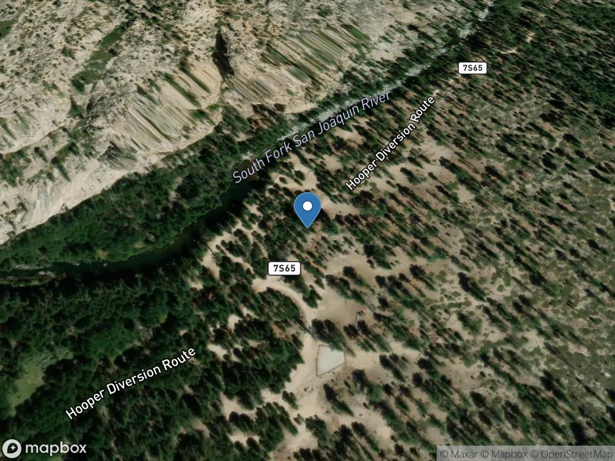 SF San Joaquin River above Hooper Creek near Florence Lake CA location