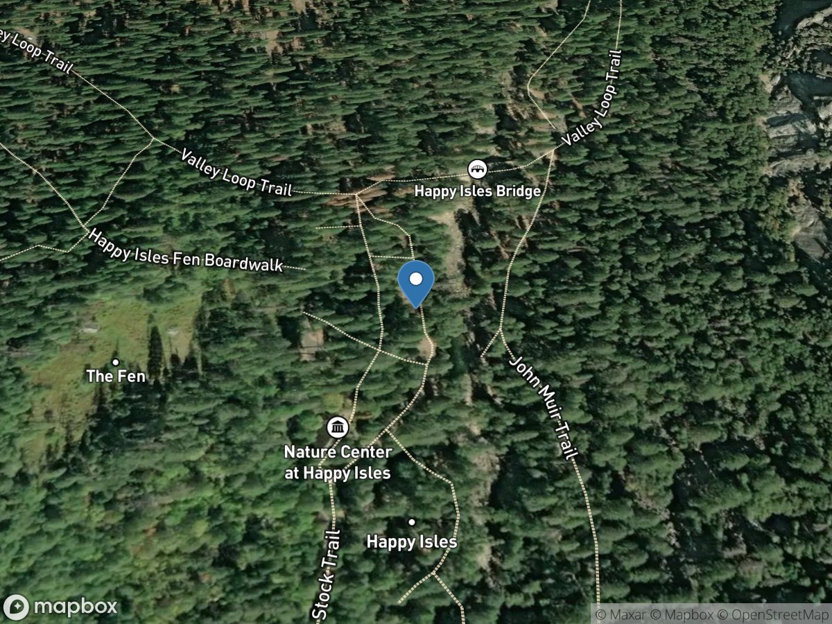 Merced River a Happy Isles Bridge near Yosemite CA location