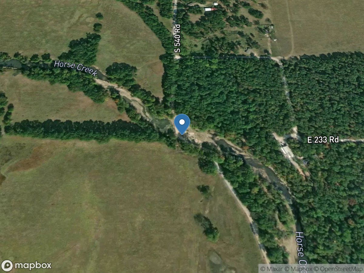Horse Creek at 540 Road near Afton, OK location