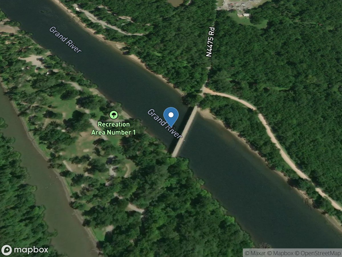 Neosho River (service road) near Langley, OK location