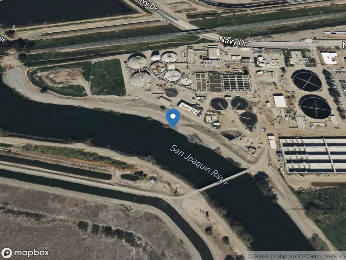 San Joaquin River below Garwood Bridge a Stockton CA location