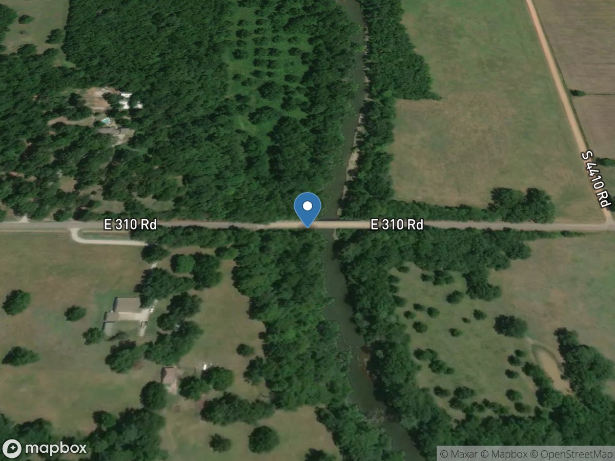 Big Cabin Creek near Big Cabin, OK location