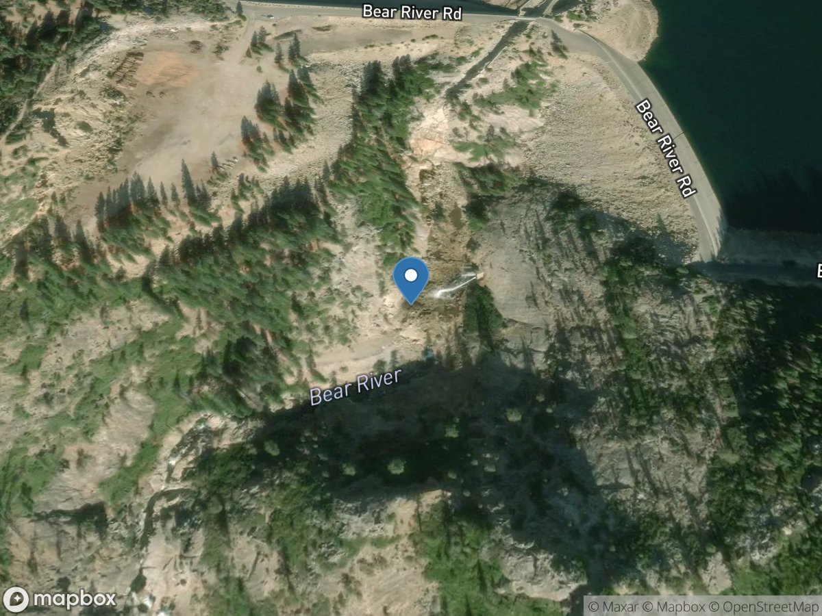 BEAR River Below LO BEAR River DAM CA location
