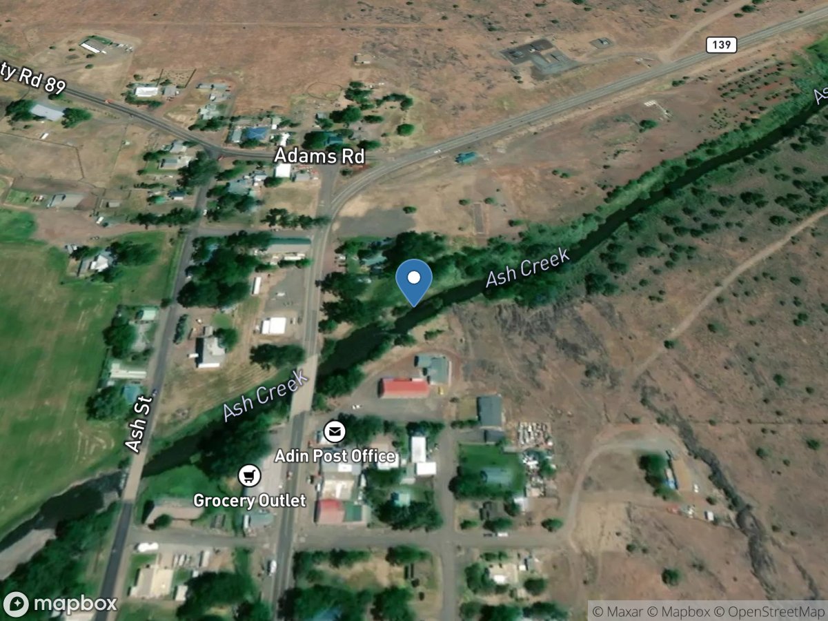 Ash C a Adin CA location