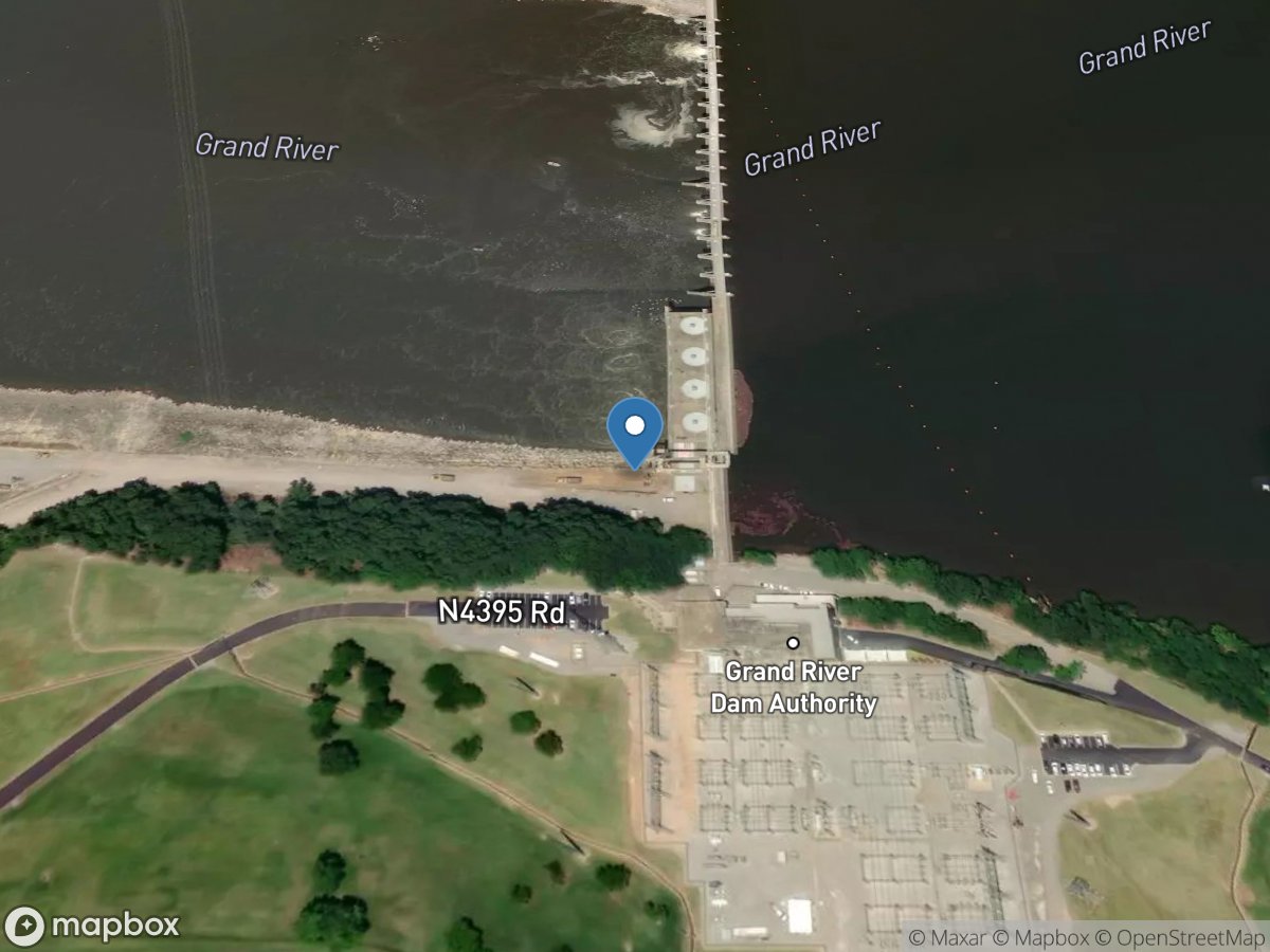 Neosho River near Chouteau, OK location