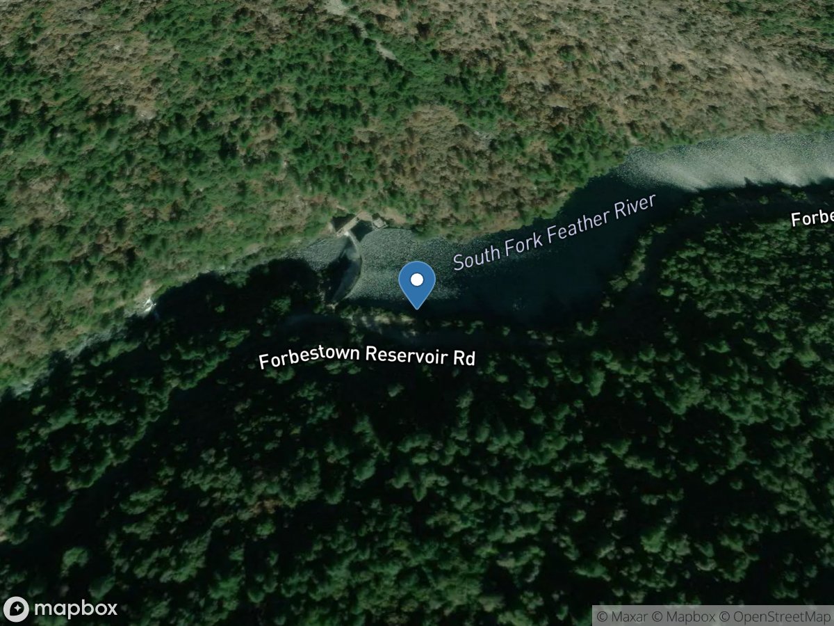 SF Feather River below Forbestown DAM CA location