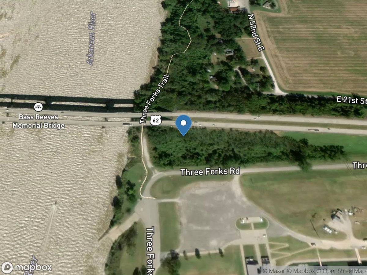 Arkansas River near Muskogee, OK location