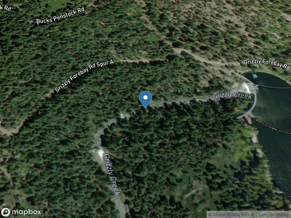 GRIZZLY Creek Below DIV DAM CA location