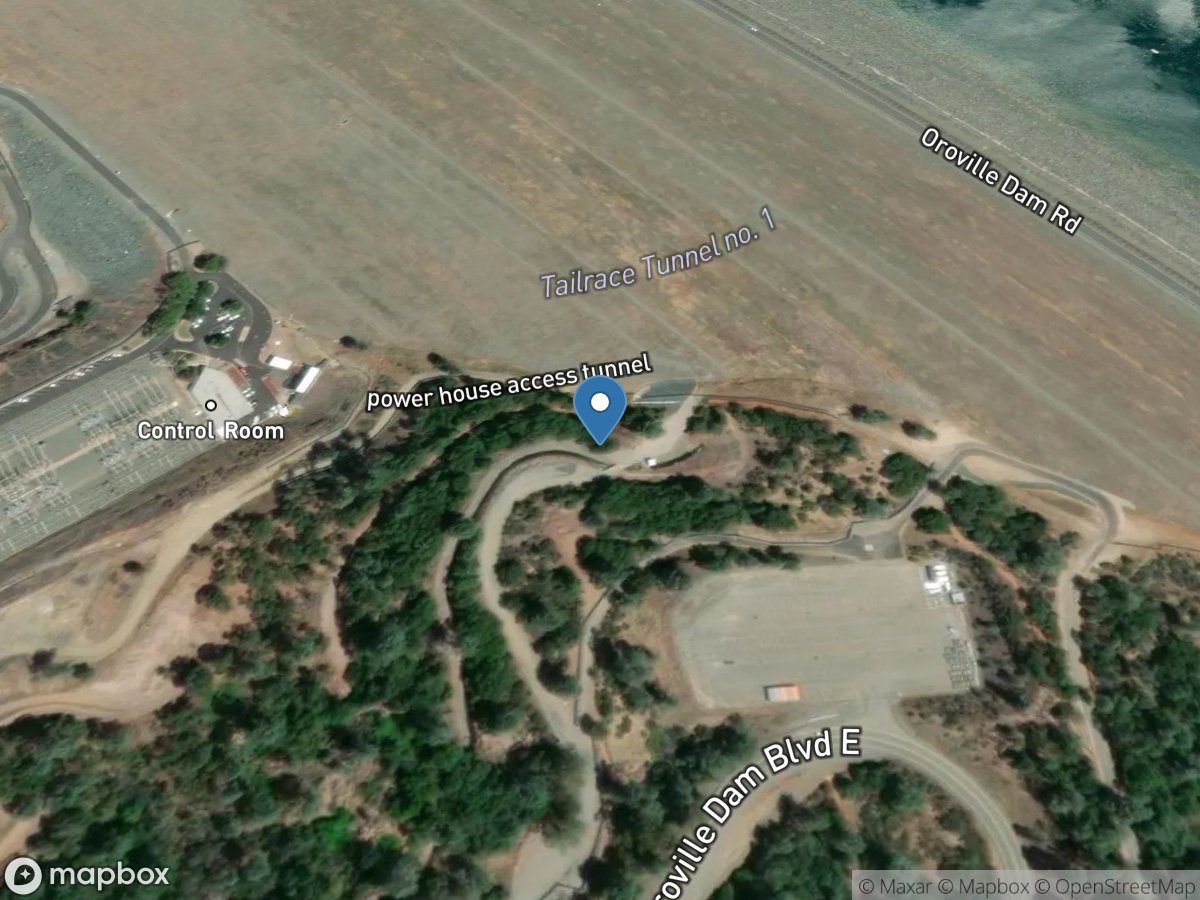 Palermo CN a Oroville DAM CA location