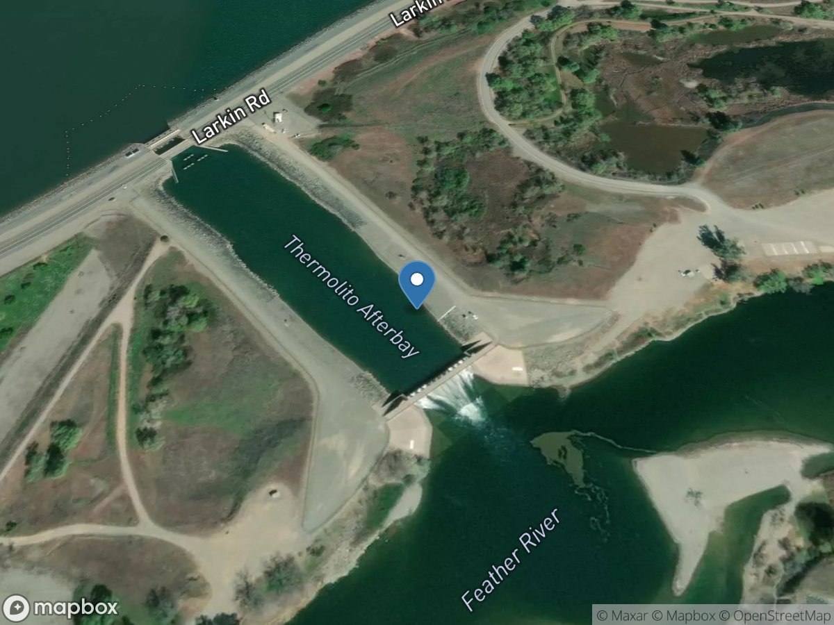 Thermalito Afterbay Rel to Feather River near Oroville location