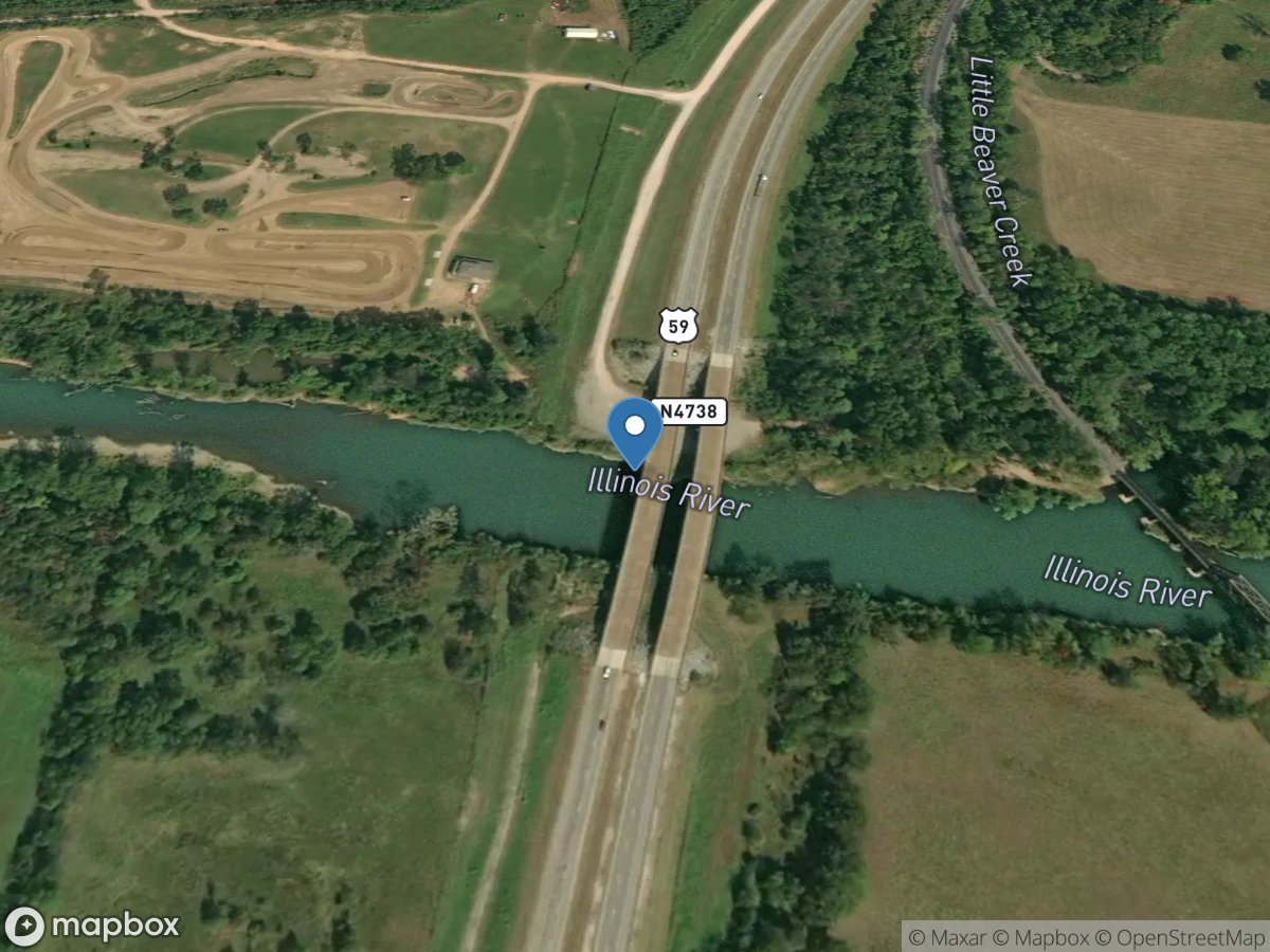 Illinois River near Watts, OK location