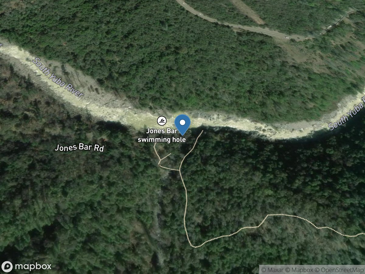 S Yuba River a Jones Bar near Grass Valley CA location