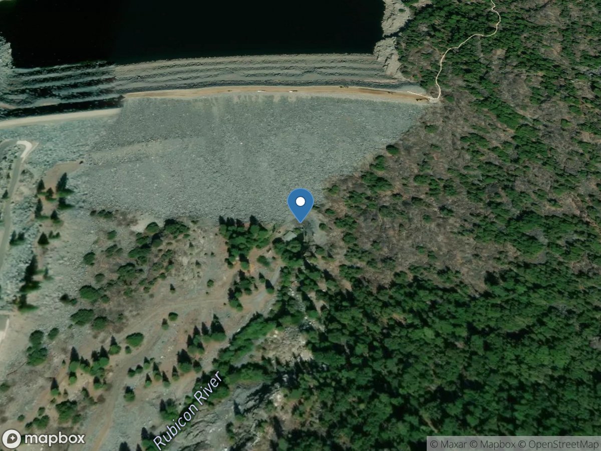 Rubicon River below Hell Hole DAM CA location