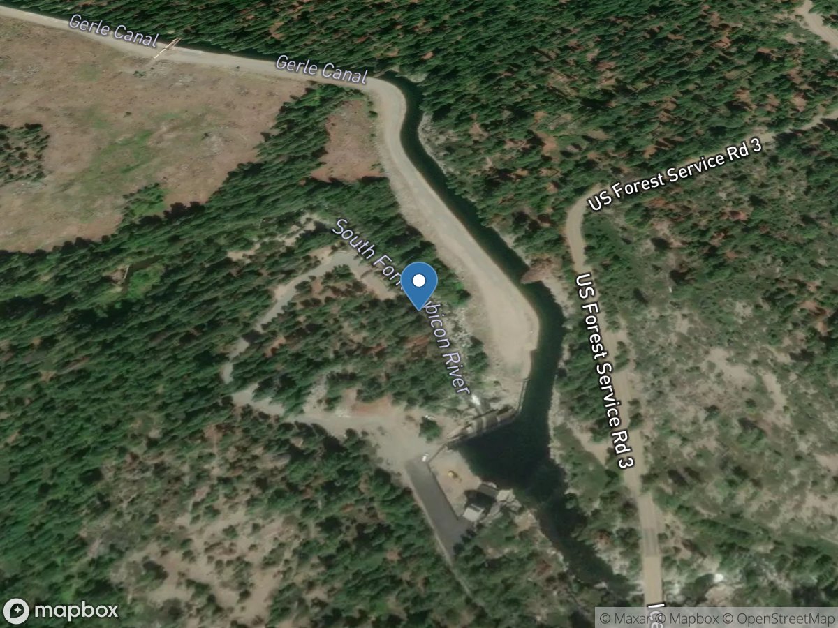 SF Rubicon River below Robbs Pk Forebay near Kyburz CA location