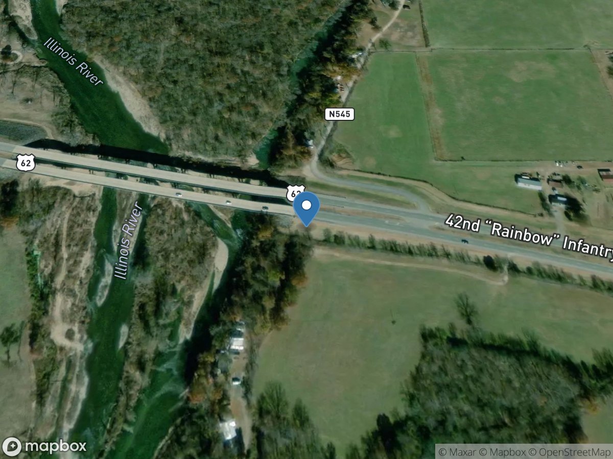 Illinois River near Tahlequah, OK location