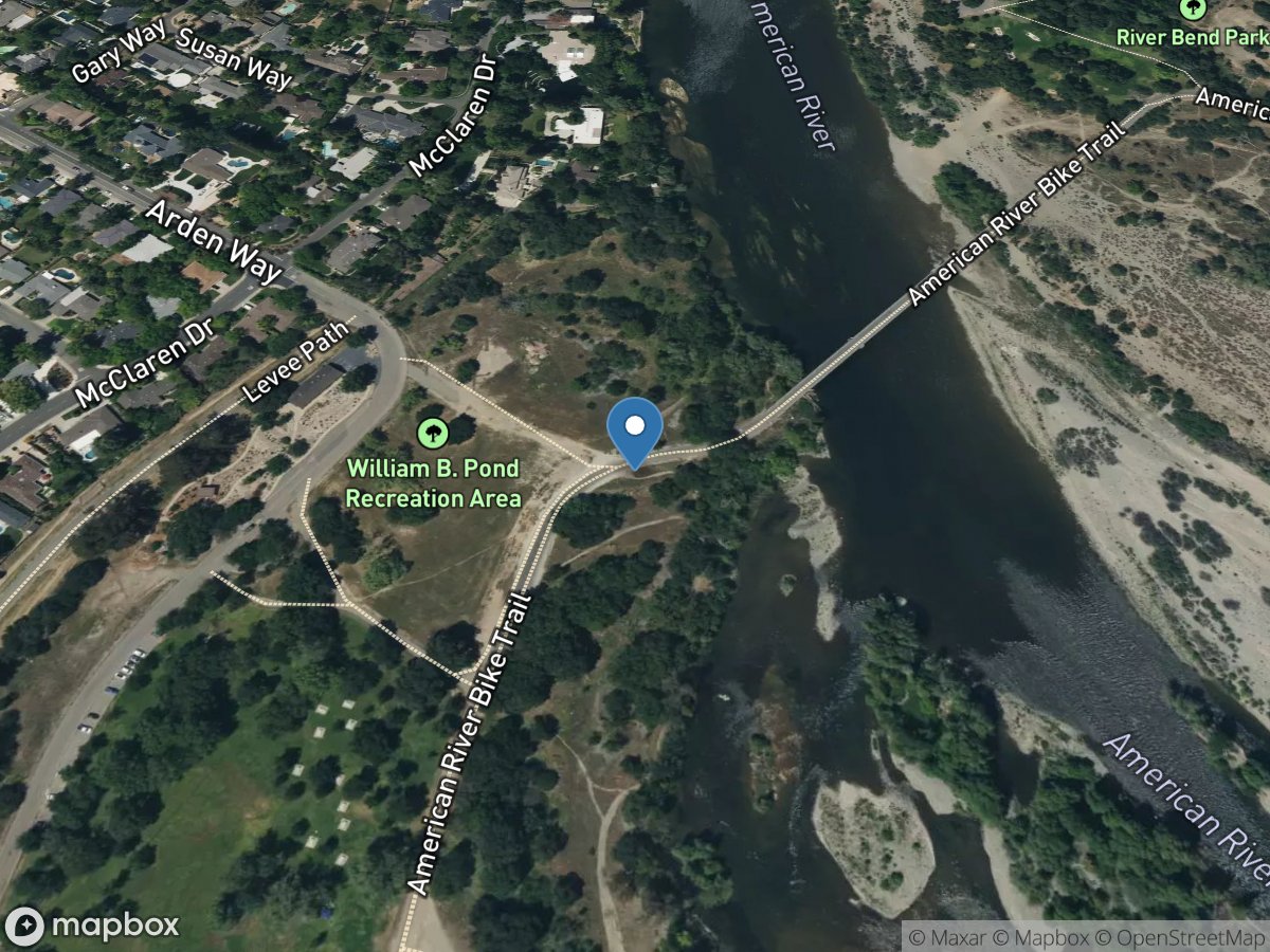 American River a William B Pond Park a Carmichael CA location