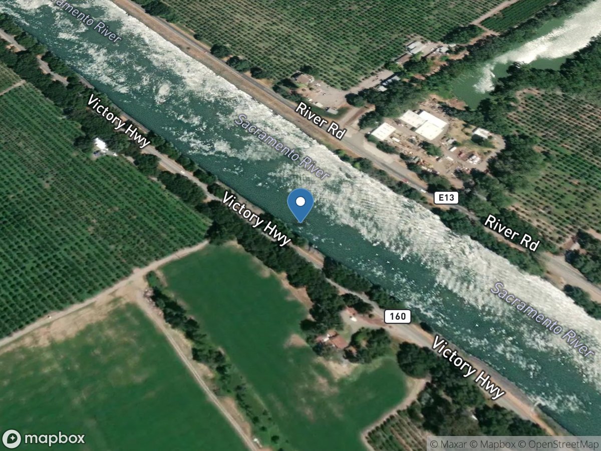 Sacramento River above Delta Cross Channel CA location