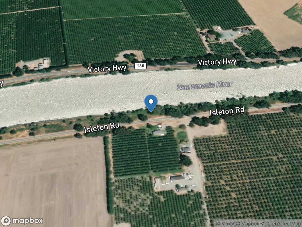 Sacramento River below Georgiana Slough CA location