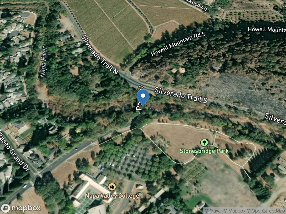 NAPA River Near ST HELENA CA location