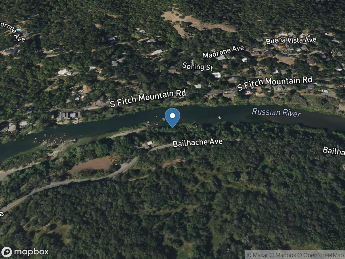 Russian River near Healdsburg CA location