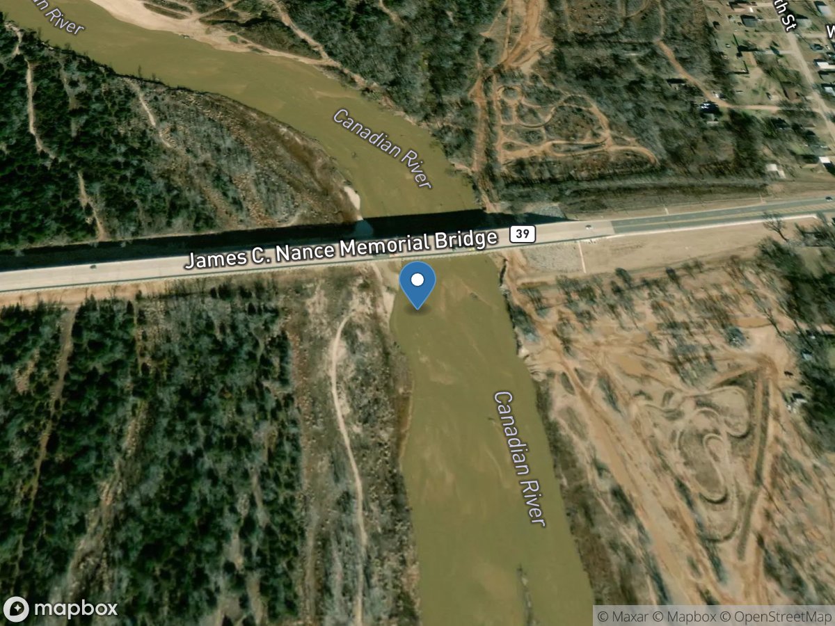 Canadian River at Purcell, OK location