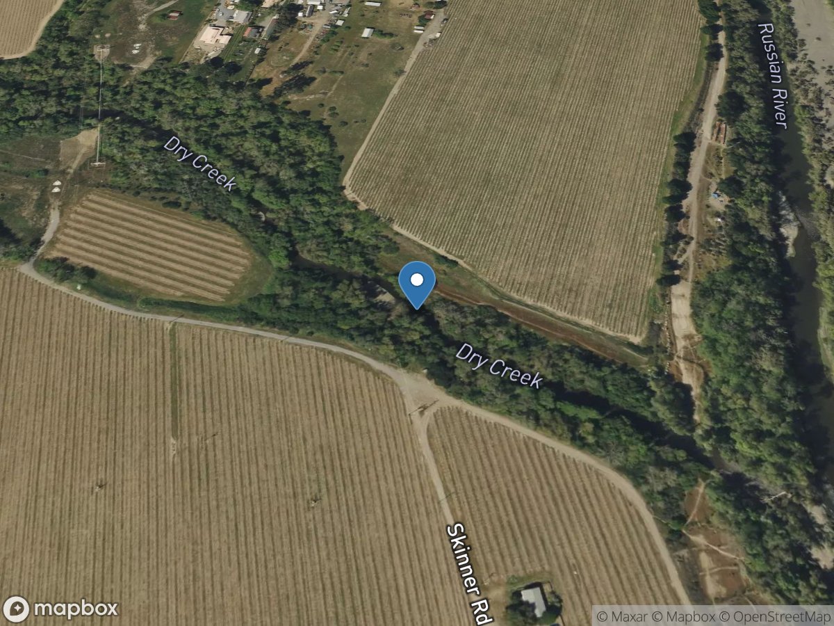 DRY Creek Near MOUTH Near HEALDSBURG CA location