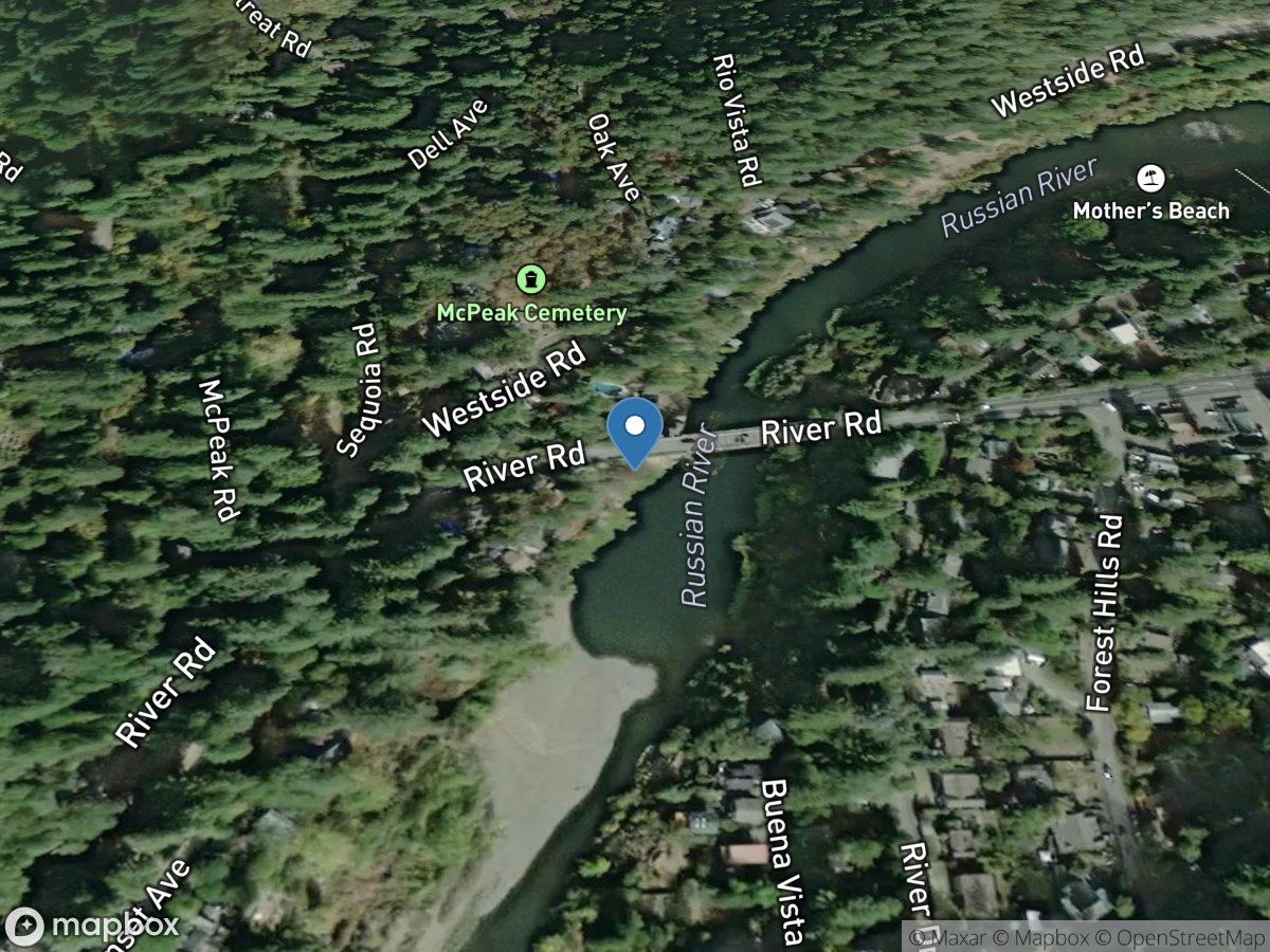 Russian River a Hacienda Bridge near Guerneville CA location