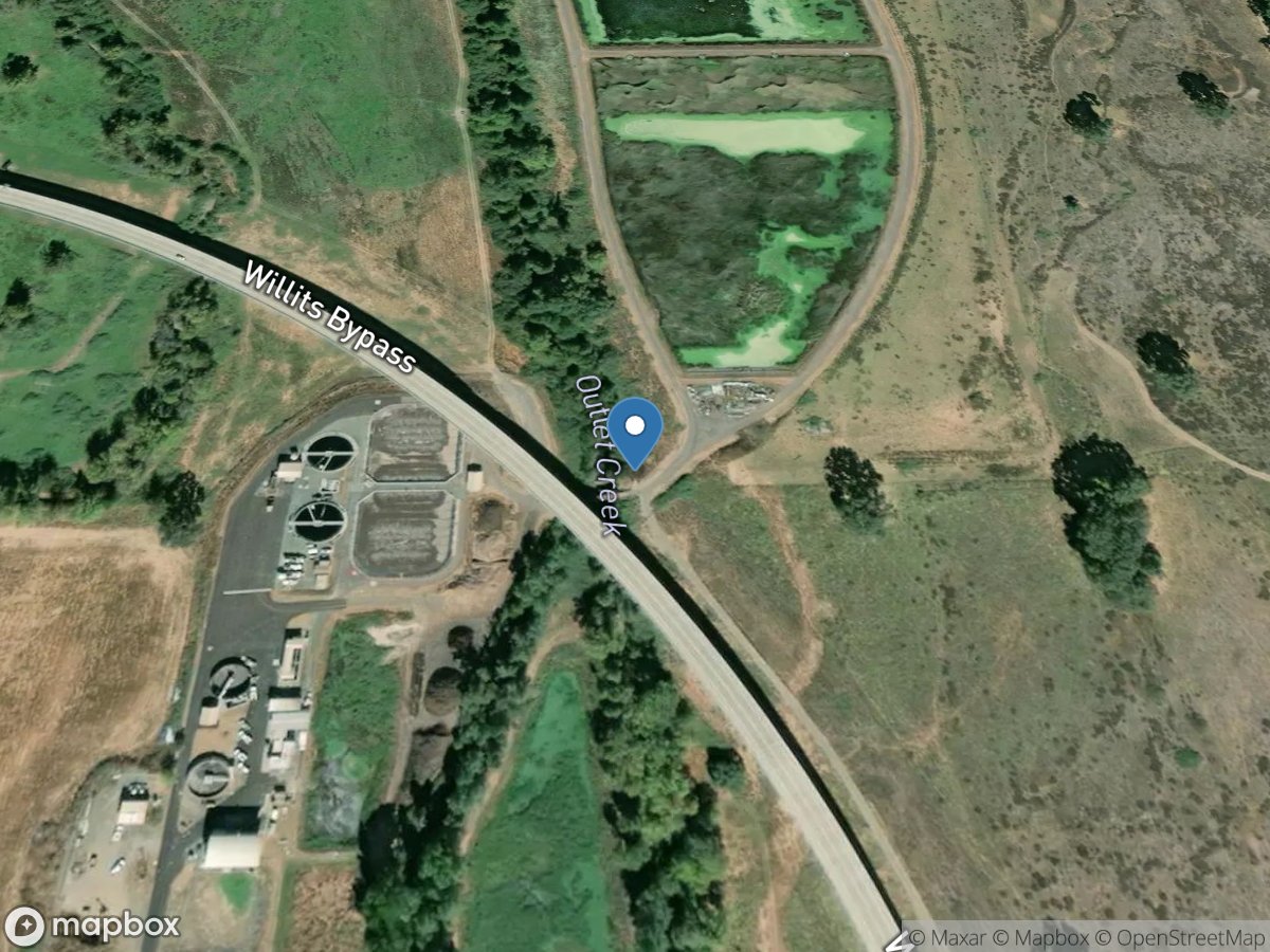 Outlet Creek near Willits CA location