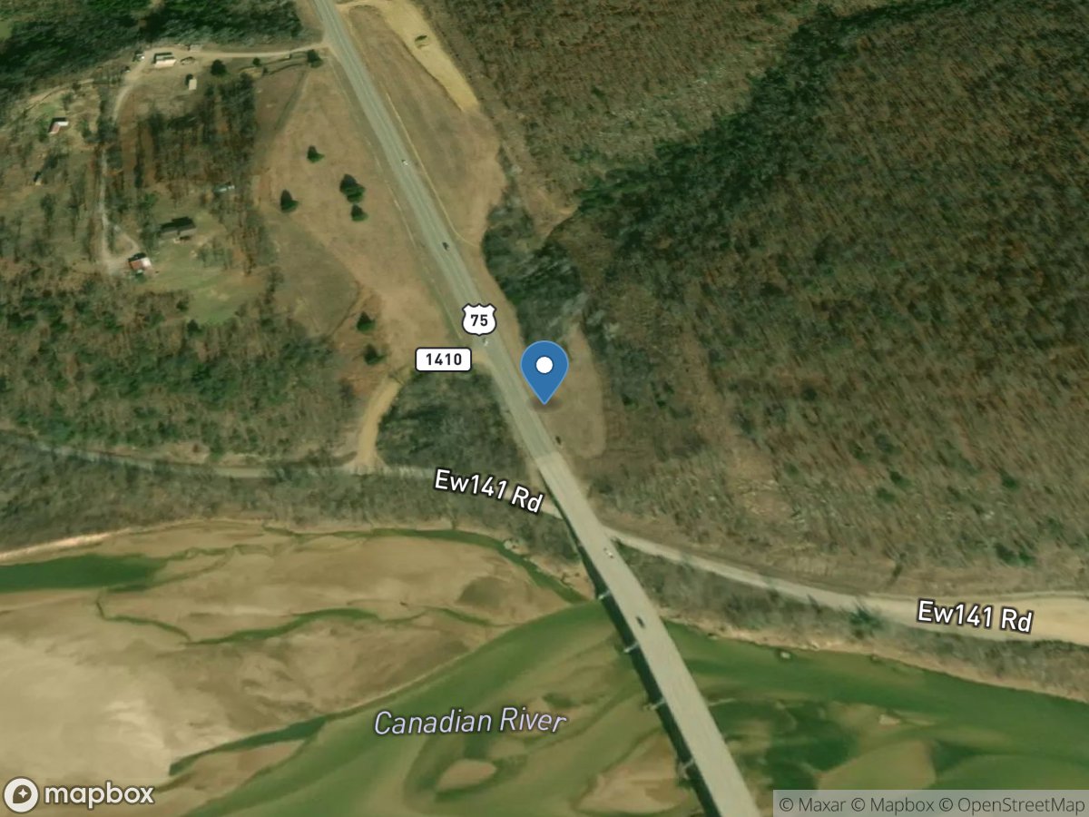 Canadian River at Calvin, OK location