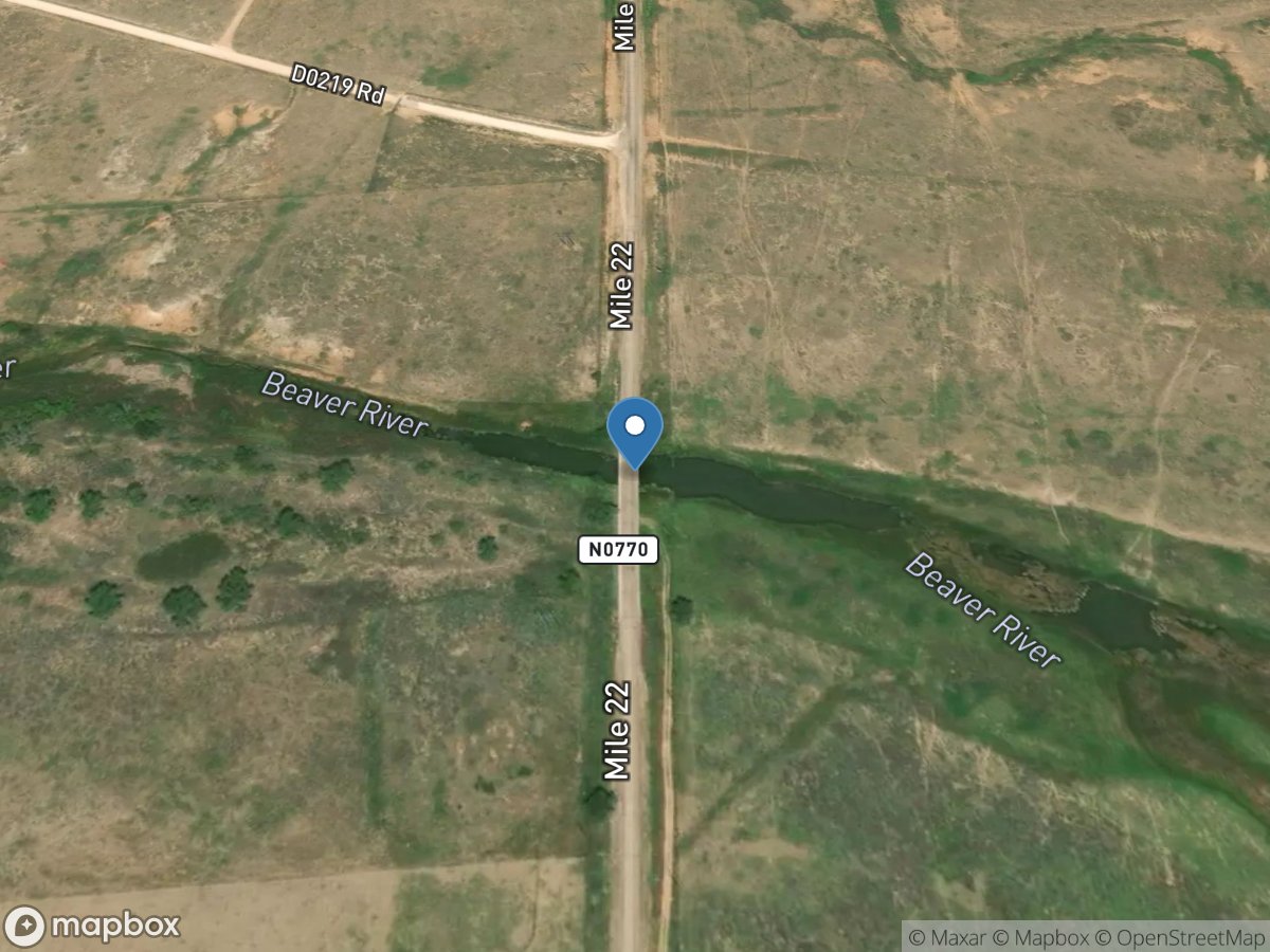 Beaver River near Goodwell, OK location